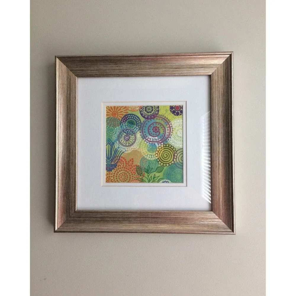 Circle‎ of Flowers Framed Modern Print